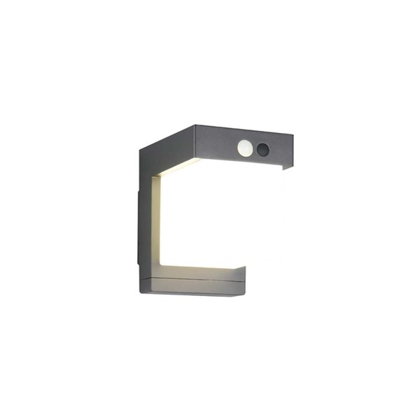 Led AußEnwandleuchte Wandlampe Fassadenleuchte Schwarz Sensor Akku L 15,5 Cm-image
