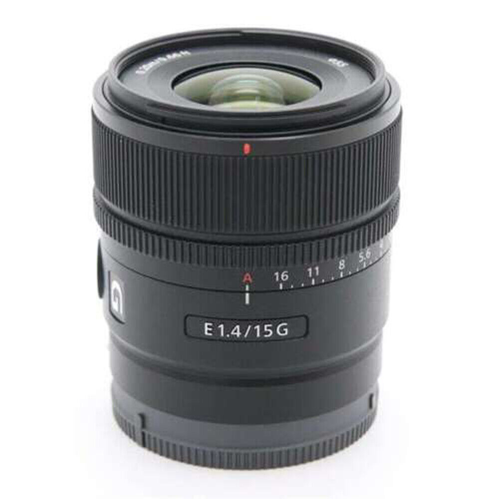 Sony E 15mm f/1.4 G Lens SEL15F14G With front and rear Sony E 15mm f/1.4 G Lens SEL15F14G With front and rear
