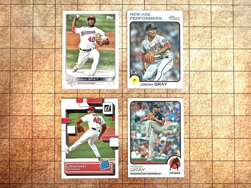 Josiah Gray Rookie Washington Nationals RC 4 Cards