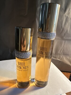 Duo-White Diamonds Elizabeth Taylor New 1.7 & 1 Oz No Box Eau de Toilette Spray