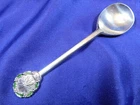 GORHAM CHRISTMAS 1971 ENAMELED STERLING SILVER SUGAR SPOON - EXCELLENT CONDITION