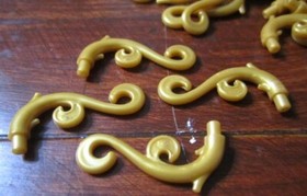 LEGO 1x4 Gold Deco Squiggle (10 pieces) #?
