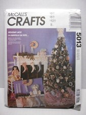 McCalls 5013 Victorian Christmas Holiday Tree Skirt Ornaments Stocking Pattern