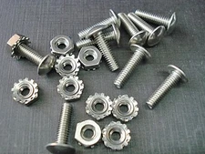 10 pcs 8-32 x 5/8" grille rivets with nuts stainless rivet screws fit Chevy 