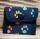 Hundemarkentasche /Schwarz mit bunten Pfoten Handgefertigt