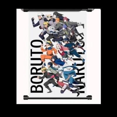  NARUTO SHIPPUDDEN/ BORUTO Wall Scroll Banner 31'' x 43'' Anime CANVAS     
