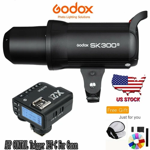 Godox SK300II 300W Studio Flash Strobe + X2T-C Wireless Trigger For Canon Camera
