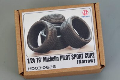 Hobby Design 1/24 19-Inch Michelin Pilot Sports Cup 2 Narrow Tires 4 Car Model H
