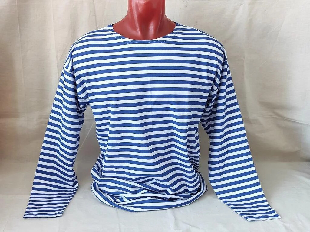Camiseta Marinero Verano Manga Larga Telnyashka Estilo VDV Rayas, Nueva Todas las Tallas