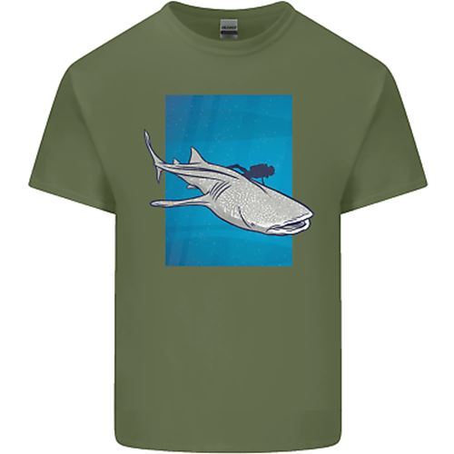 Ein Walhai Und Taucher Herren Baumwoll T-Shirt Tee Top - Picture 19 of 24