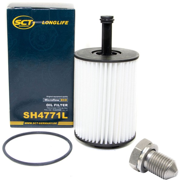 ÖLfilter SH 4771 L ÖLablassschraube FüR Audi A3 A4 A5 Mitsubishi Seat Skoda VW-image