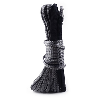Synthetic Winch Rope Line Cable 1//4/'/' x 50/' 7700 LB With Rock Guard pour ATV UTV