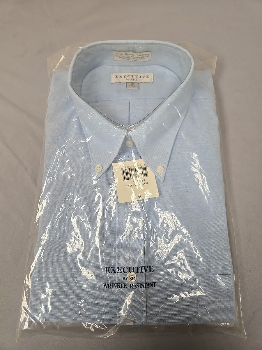 executive dress shirts Women's Executive 4-Way Stretch Solid Button Up Oxford Blue/Gray / 2XL