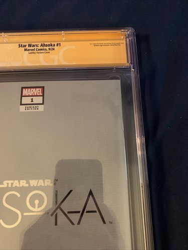 CGC 9.8 Star Wars Ashoka #1 Lashley Signature And Remark Sketch Awesome! Folie Cv - Bild 13 von 16