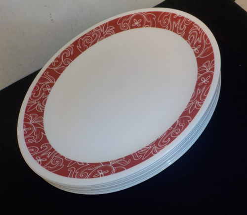 SEVEN CORELLE Bandhani 10 1/2" DINNER PLATES - Picture 2 of 2