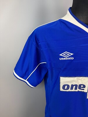 Maillot Domicile Everton FC 1999/2000 Adulte Taille L - Umbro, Manches Courtes, Bleu