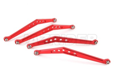 Jazrider Aluminum Upper Suspension Links(Red,4pcs)Set For Axial Wraith/AX10/RR10
