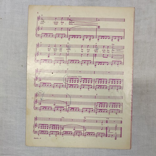 Rare 1962 Vintage APACHE by Jerry Lordan Johnny Flamingo Song Piano Music Sheet - Picture 9 of 24