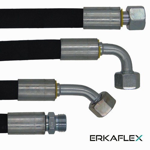 1/4 hydrauliekslang 1000 mm met 8L DKOL - DKOL 90 koppelingen