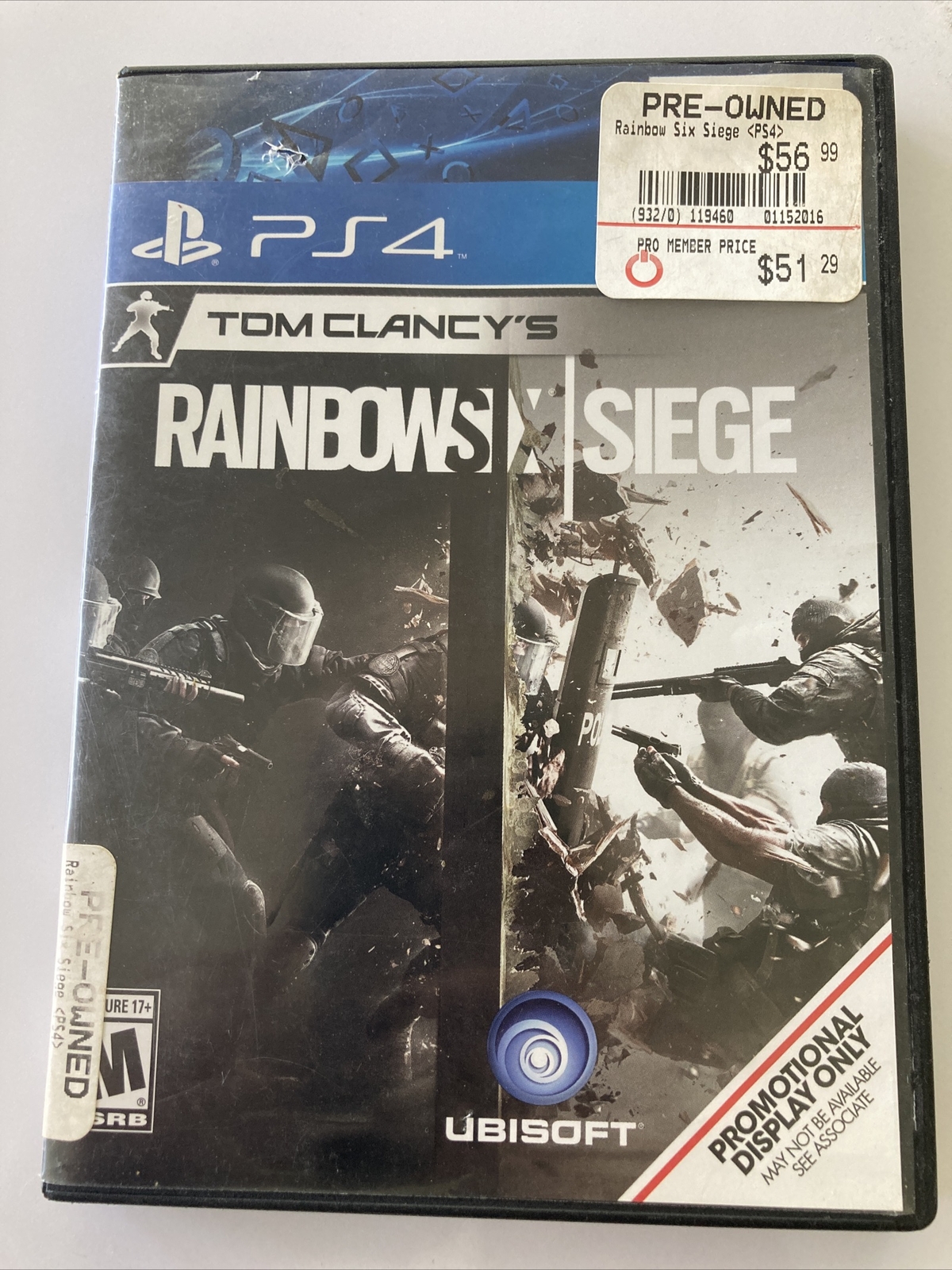 Tom Clancy's Rainbow Six Siege (PlayStation 4, 2015) In GameStop Promo Case 887256014674 eBay
