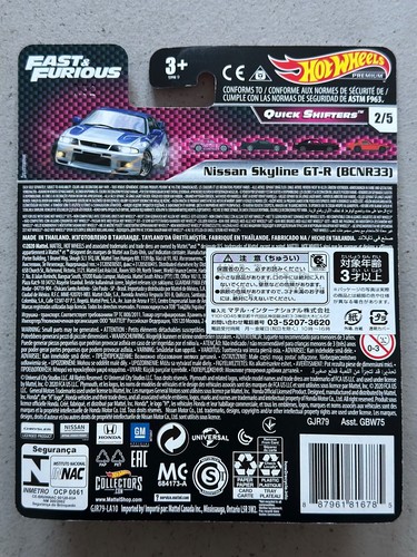 Hot Wheels Fast & Furious NISSAN SKYLINE GTR R33 cambi rapidi Tokyo Drift - Foto 3 di 4