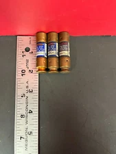 BUSSMANN FUSETRON FRN-R-1-6/10- 1-6/10AMP, 250V, CLASS RK5 FUSES- LOT OF 3