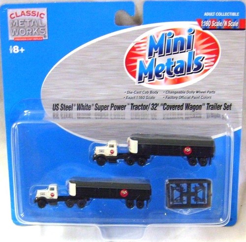 CLASSIC METAL WORKS 51141 US STEEL SUPERPOWER TRACTOR/32' JUEGO DE VAGONES CUBIERTOS  | Zustand: New