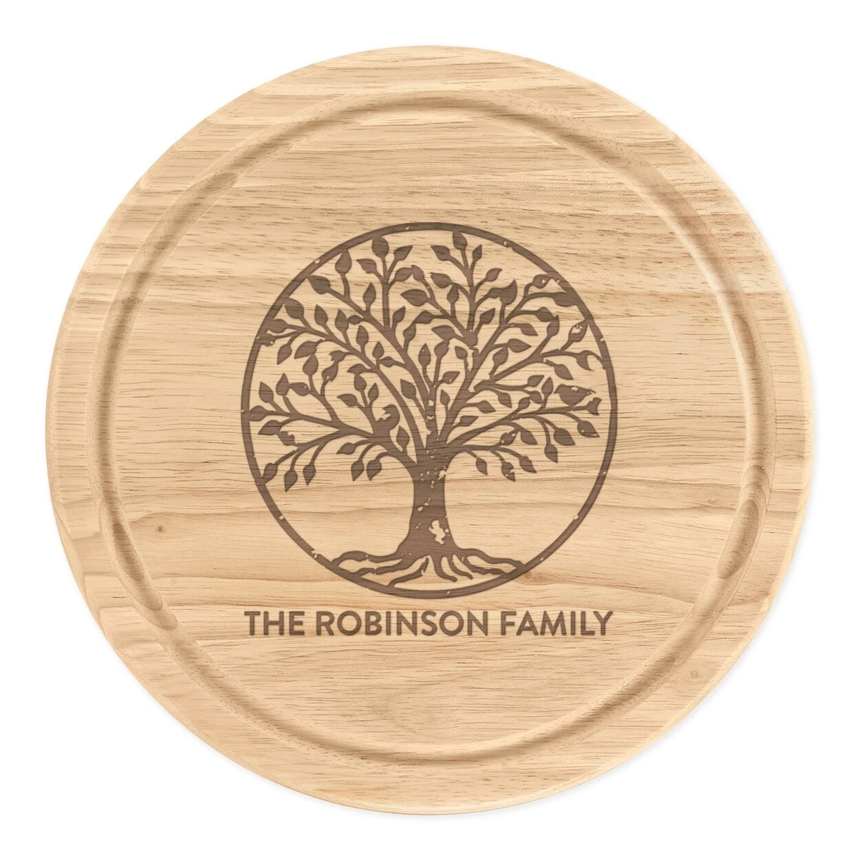 Custom Wooden Cutting Board Tree of Life Round 25cm
