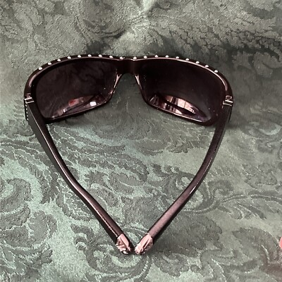 Vintage Rock & Republic Sunglasses Black W/ Leather & Sculls  display picture 1