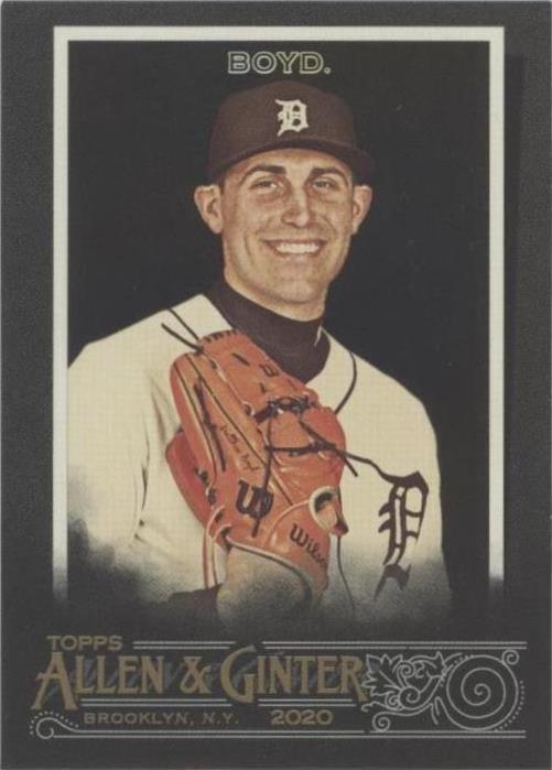 Matthew Allen Card Collection 2020 Topps Allen & Ginter's X - Matthew Boyd #282 for sale online | eBay