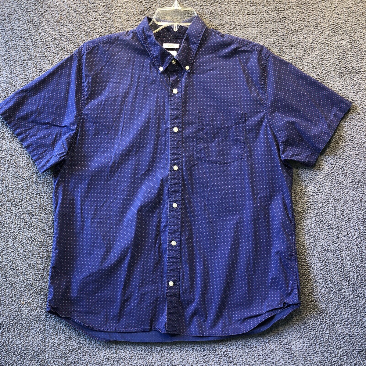 Gap Shirt Mens XL Button Down Short Sleeve Standard Red Dot S