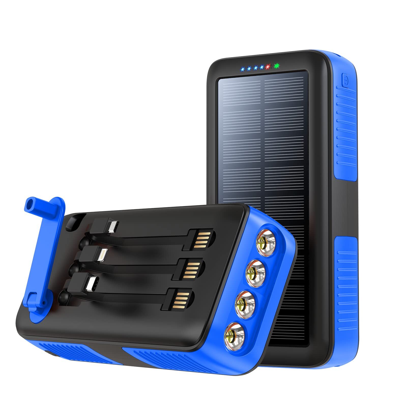 boogostore Solar Charger Power Bank 63200mAh, Portable Charger with Dual Outp...