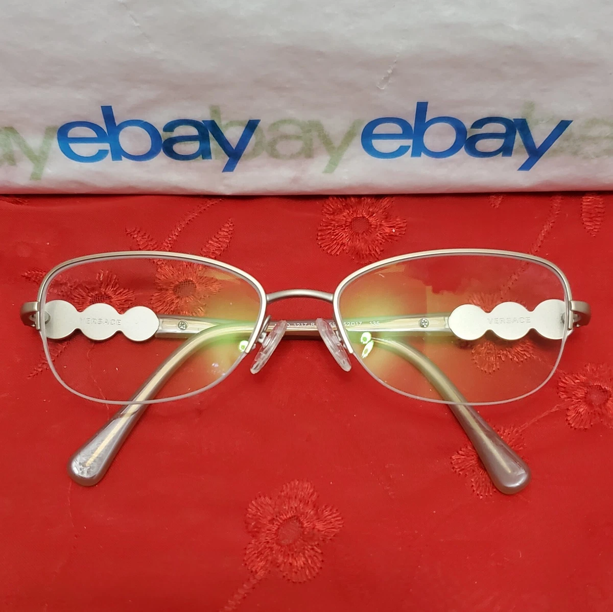 Versace Eyeglasses Eye Glasses Frames Mod 1217-B 1259 Italy 52-17-135 Versace Glasses VE1247 1252 main image 2
