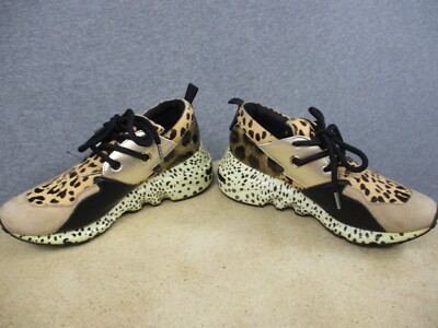 SteveMadden★divulge-c アニマルプリントスニーカー チャーム付 Steve Madden Cliff Animal Print Cow Hair Leather Shoes 7.5