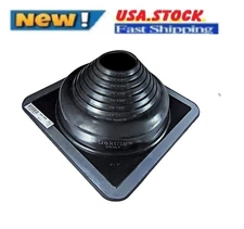 Square Base Pipe Flashing Roof Jack Pipe Boot for OD Pipe Sizes 3" - 7" NEW