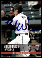 2017 Choice Baseball Card Erich Weiss Indianapolis Indians #26 Signed
