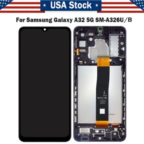 New For Samsung Galaxy A32 SM-A326U A326B 5G LCD Touch Screen Digitizer +Frame