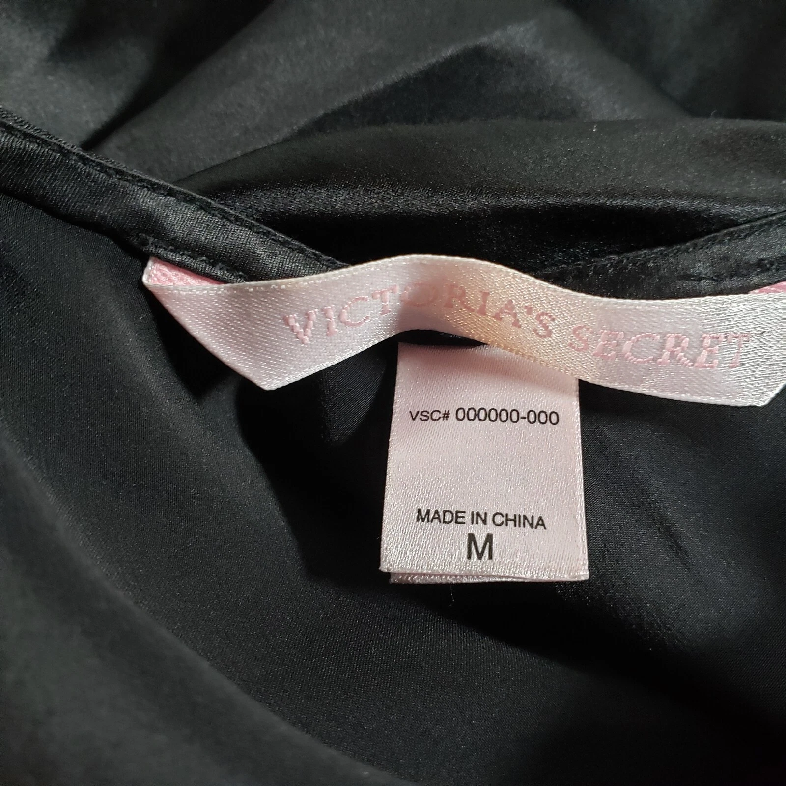 UNDERCOVER Abito slip di seta Victoria's Secret maxi abito collo a guscio nero medio
