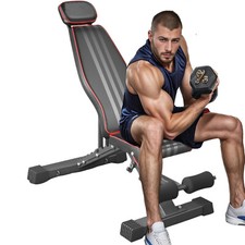 Klappbar Hantelbank Trainingsbank Multi Schrägbank Beincurl Fitnessgerät Fitness