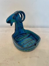 Vintage Aldo Londi for Bitossi Ceramics Italy Vintage Ram Ashtray Square - Rimin