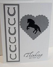 Handcrafted Card - Horse Sympathy - Thinking of You - So sorry for your loss