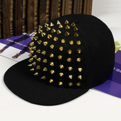 Boys Mens Rivet Spike Stud Baseball Cap Punk Rock Hiphop  display picture 1