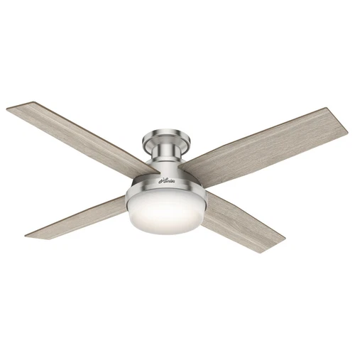 Hunter 52" Dempsey Low Profile Ceiling Fan LED Light Remote Modern Contemporary - Picture 1 of 8