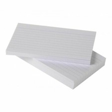 Image of Silvine 5 x 3 White Record Cards Ruled 50 Cards Per Pack