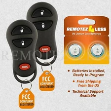 2 For 1999 2000 Dodge Durango Keyless Entry Remote Car Key Fob
