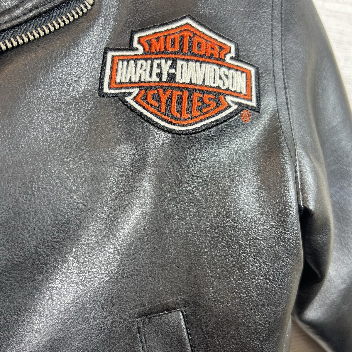Harley Davidson Kids Youth Motorcycle Patent Leather Biker Full