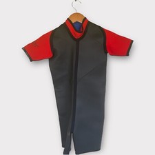 Wet Suit HENDERSON DIVE WEAR SHORTY Youth Size Lg BLACK Red