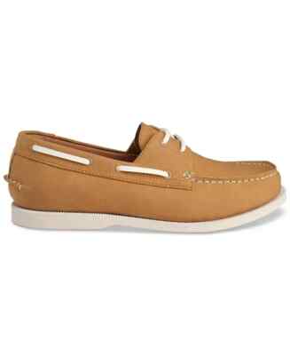 CLUB ROOM Mens Shoes Sand Brown Elliot Lace-Up Round Rubber Sole Size 10.5