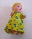 Barbie-Happy Family-Baby Krissy-Blonde-1973-3"Tall -Frog Dress-Vintage-As Shown