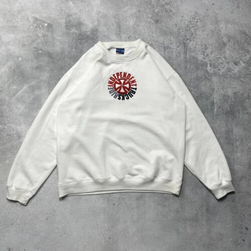 Vintage 90s Independent Truck Ride Skateboards By NHS Sweatshirt White Size XXL